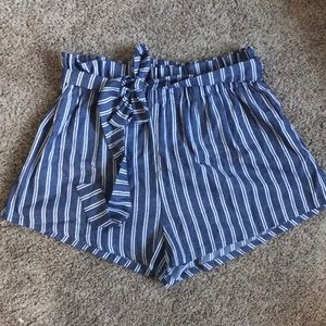 Cotton paper bag shorts
